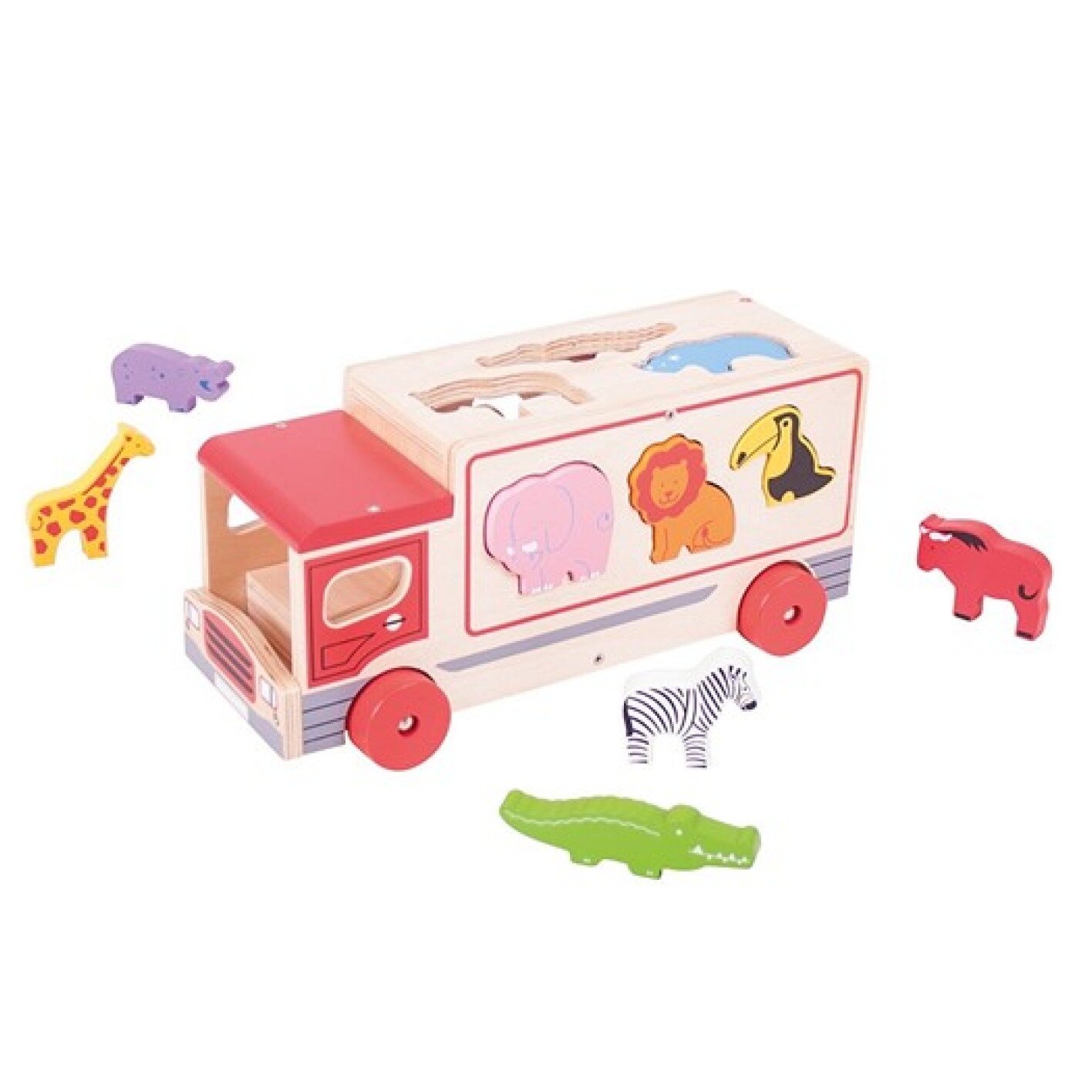 BigJigs - Vormenstoof  Vrachtwagen Safari