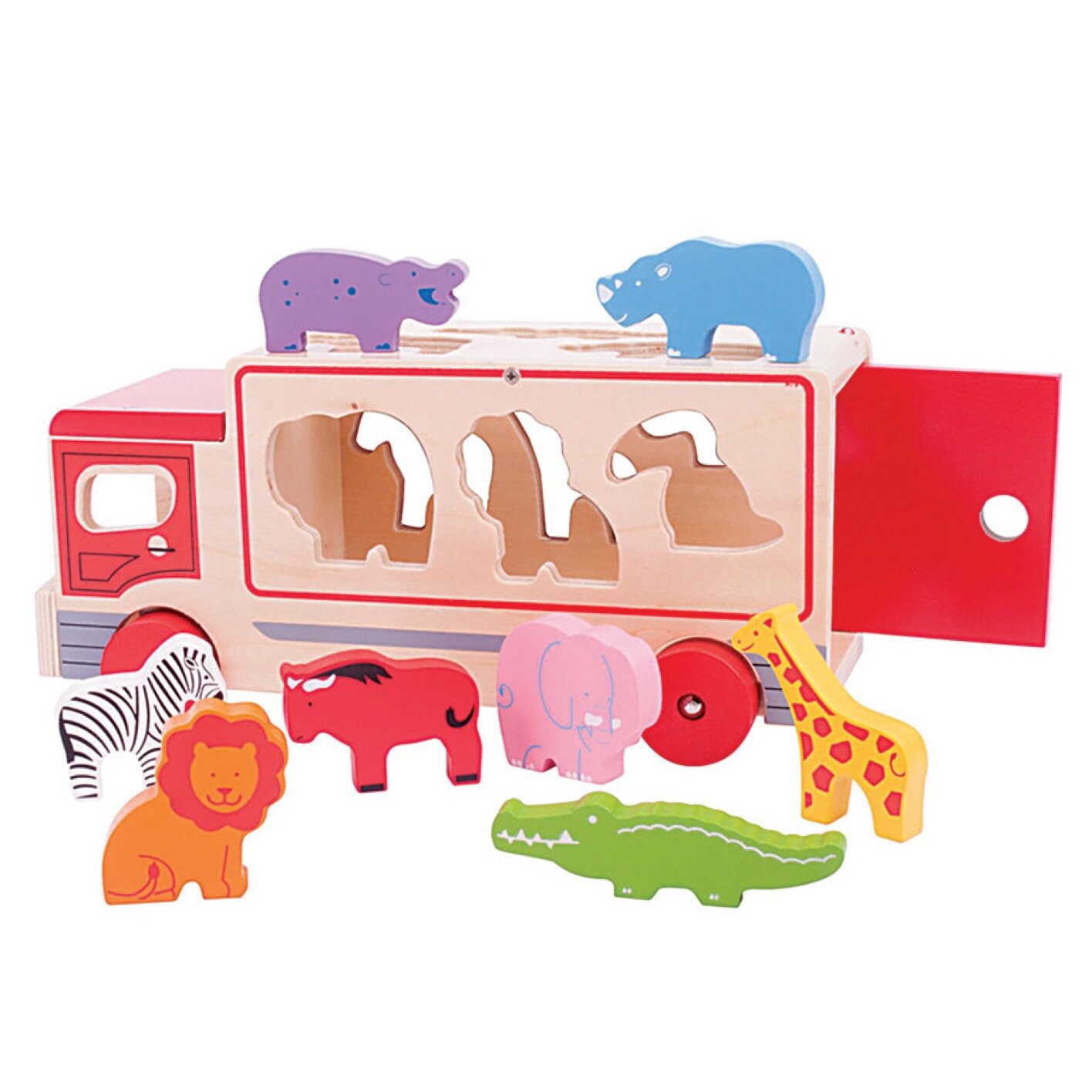 BigJigs - Vormenstoof  Vrachtwagen Safari