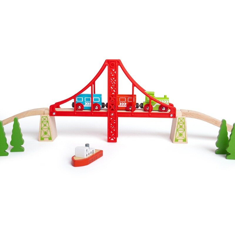 Bigjigs Rail - Dubbele Hangbrug / Double Suspension Bridge | Speel je Wijs