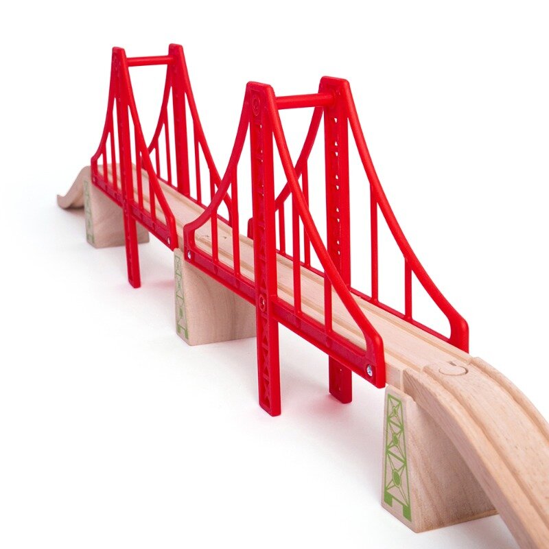 Bigjigs Rail - Dubbele Hangbrug / Double Suspension Bridge | Speel je Wijs