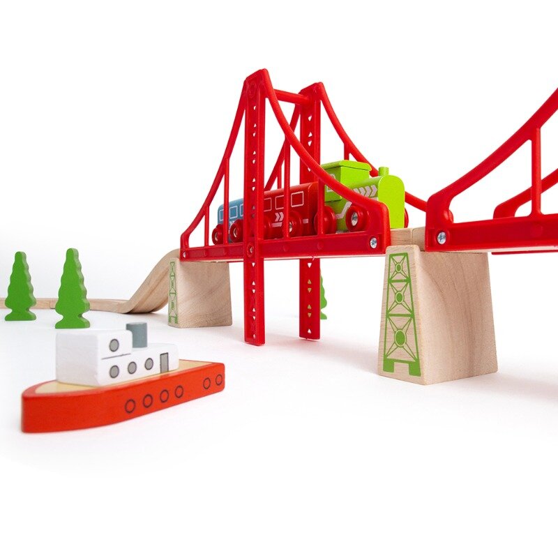 Bigjigs Rail - Dubbele Hangbrug / Double Suspension Bridge | Speel je Wijs