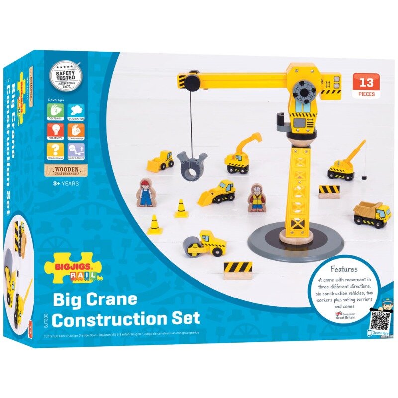 Bigjigs Rail - Grote kraan / Big Crane Construction Set | Speel je Wijs