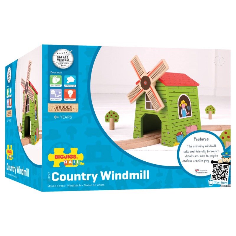 Bigjigs Rail - Windmolen met Tunnel / Country Windmill | Speel je Wijs
