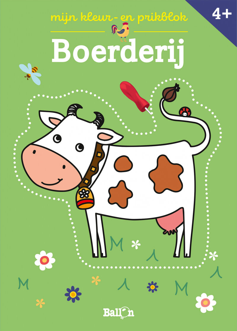 Ballon Mijn kleur- en prikblok - Boerderij 4+ | Speel je Wijs