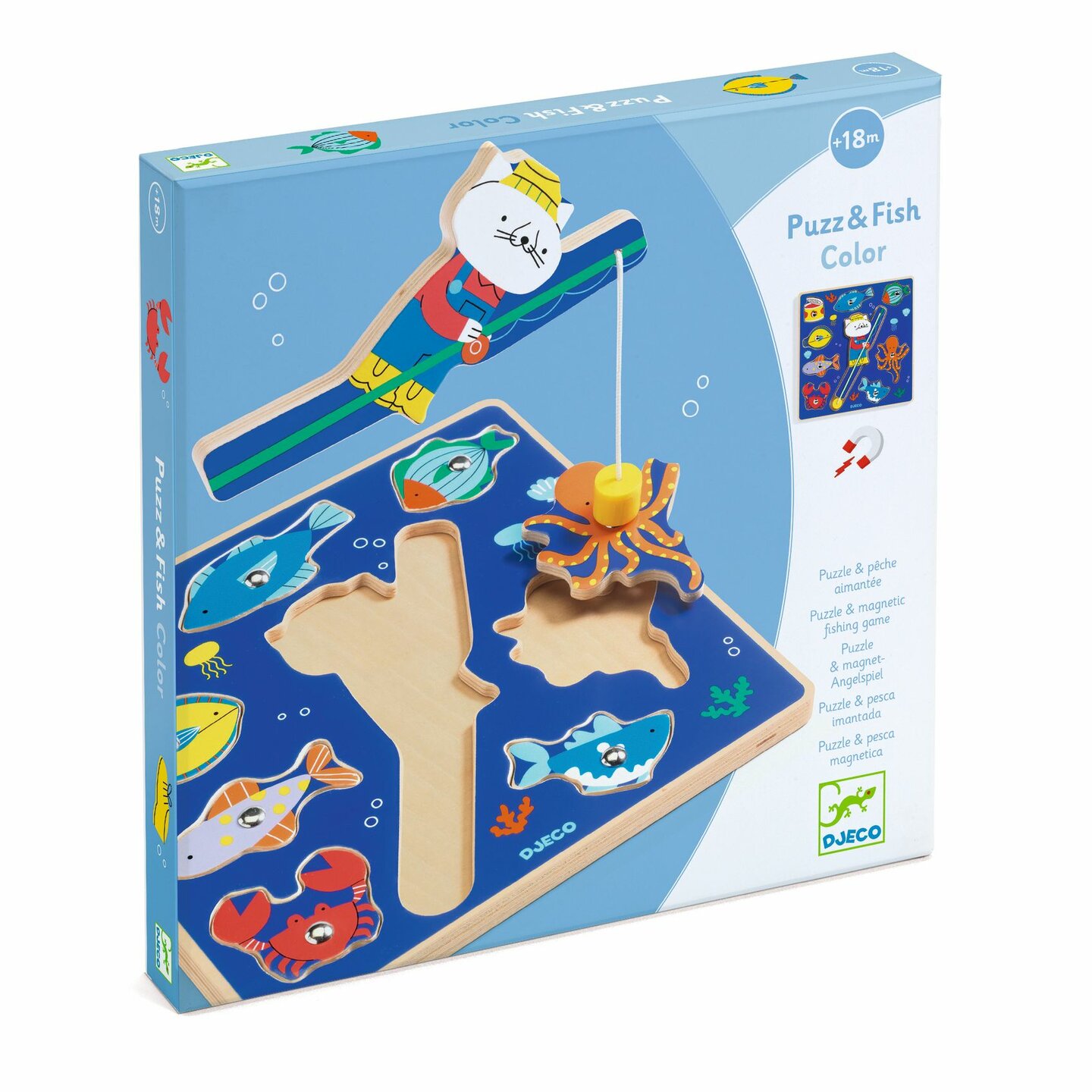 Djeco Magnetische Puzzel Puzz & Fish-9 stukjes | Speel je Wijs