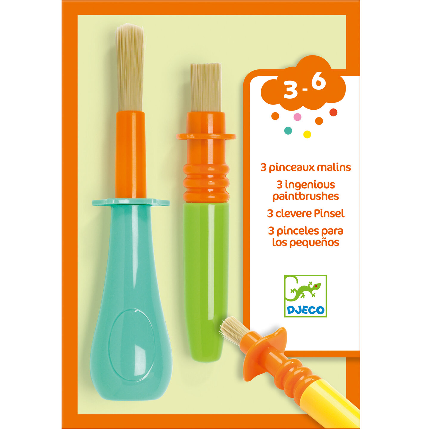 Djeco Slimme Kwasten - 3 Kinderkwasten | Speel je Wijs