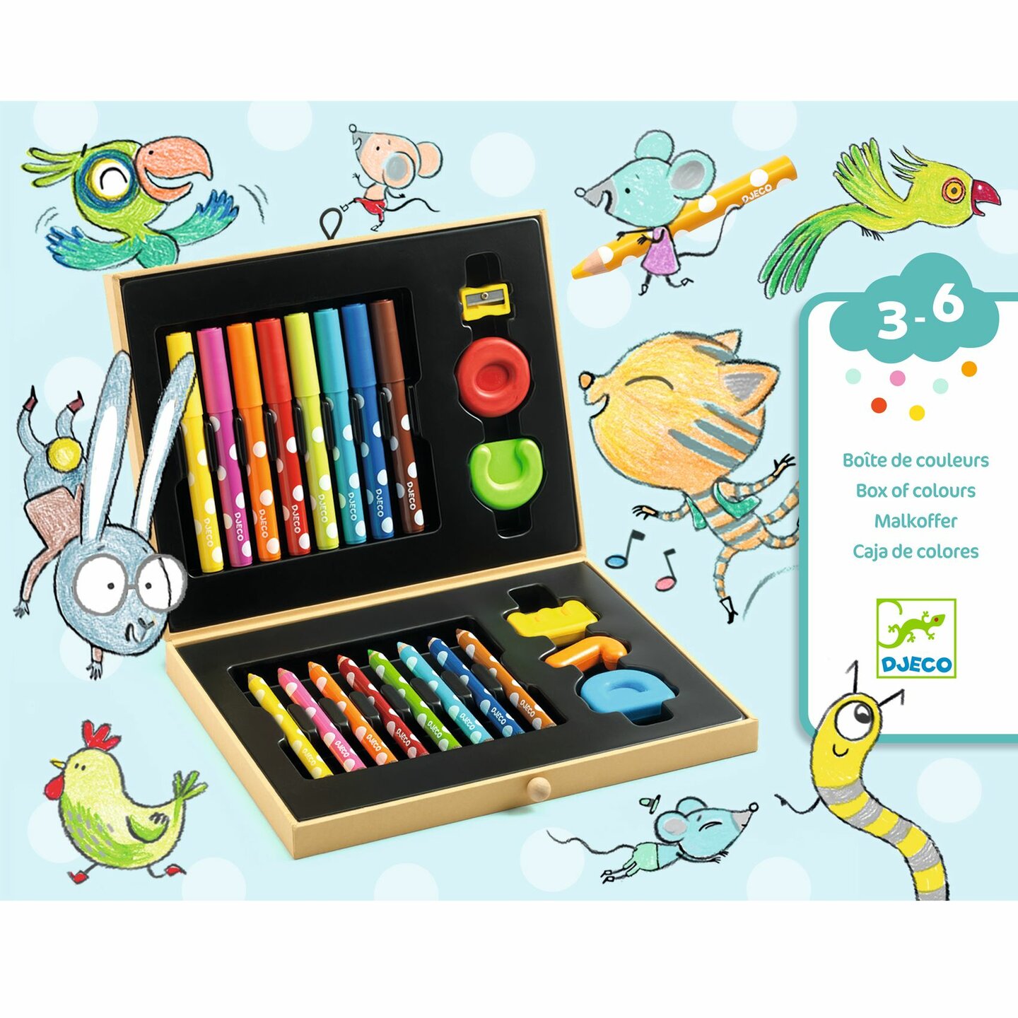 Djeco Kleurdoos voor Kleintjes 3-6 jaar | Speel je Wijs