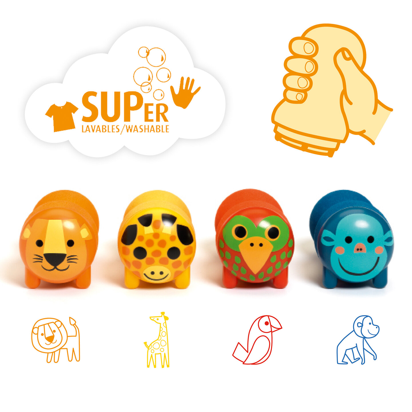 Djeco Stempels - Safari Dieren | Speel je Wijs