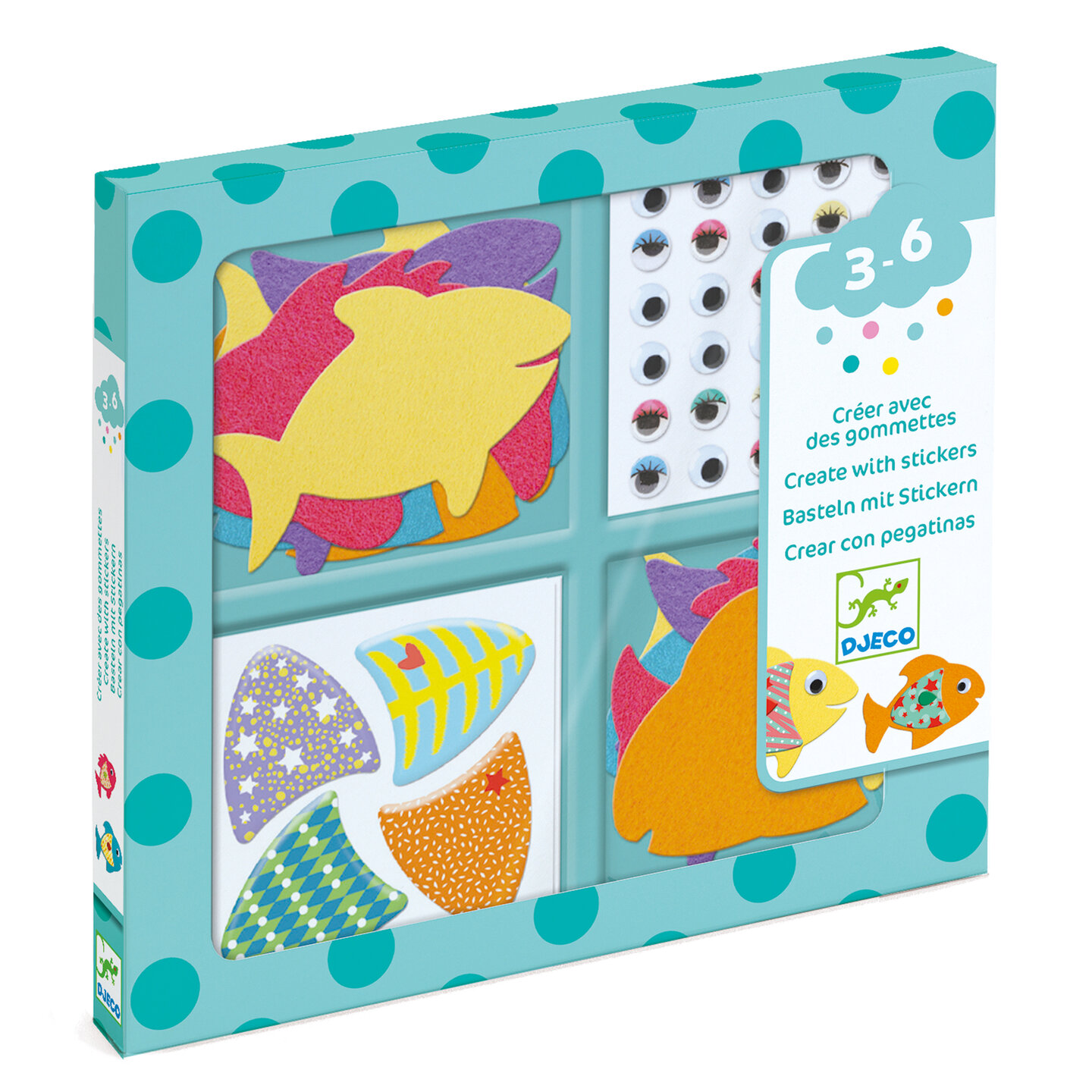 Djeco Creatief met Stickers - Ik hou van Vissen 3-6 Jaar | Speel je Wijs