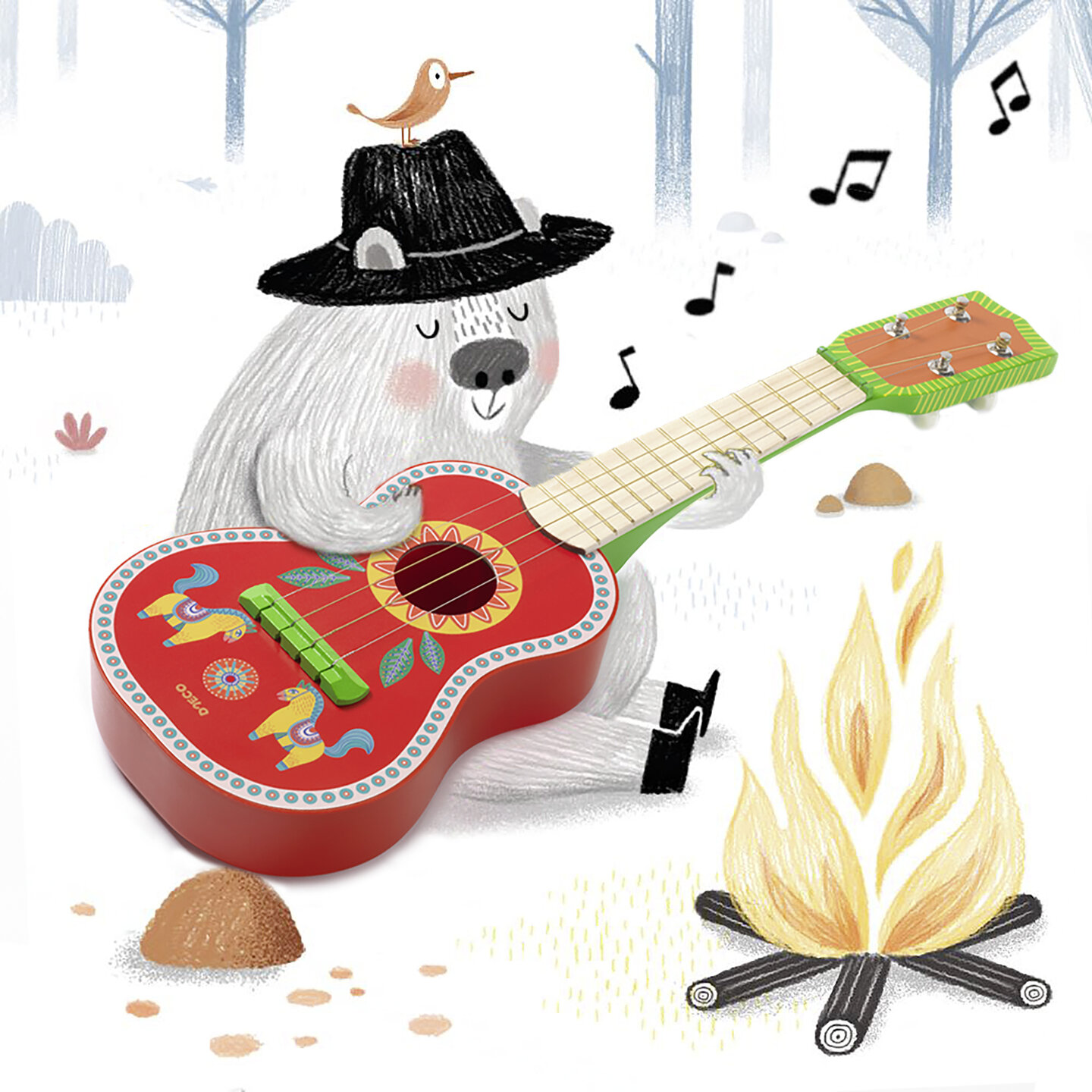 Djeco Ukulele Gitaar Animambo | Speel je Wijs