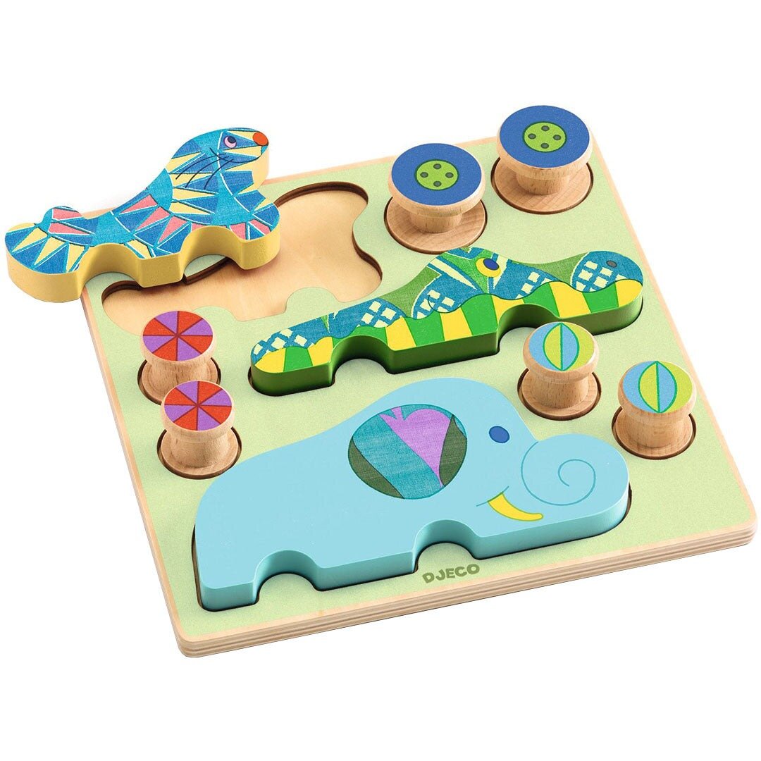 Djeco Houten Puzzel Puzz & Roll Bariolo | Speel je Wijs