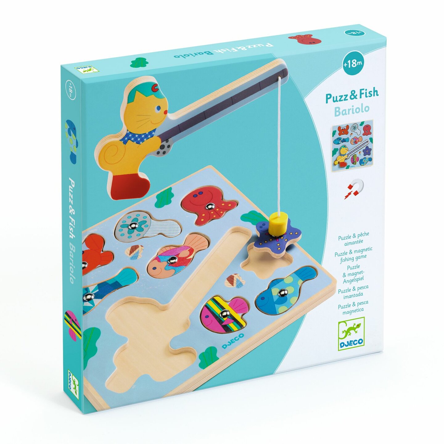 Djeco Houten Puzzel Puzz & Fish Bariolo | Speel je Wijs