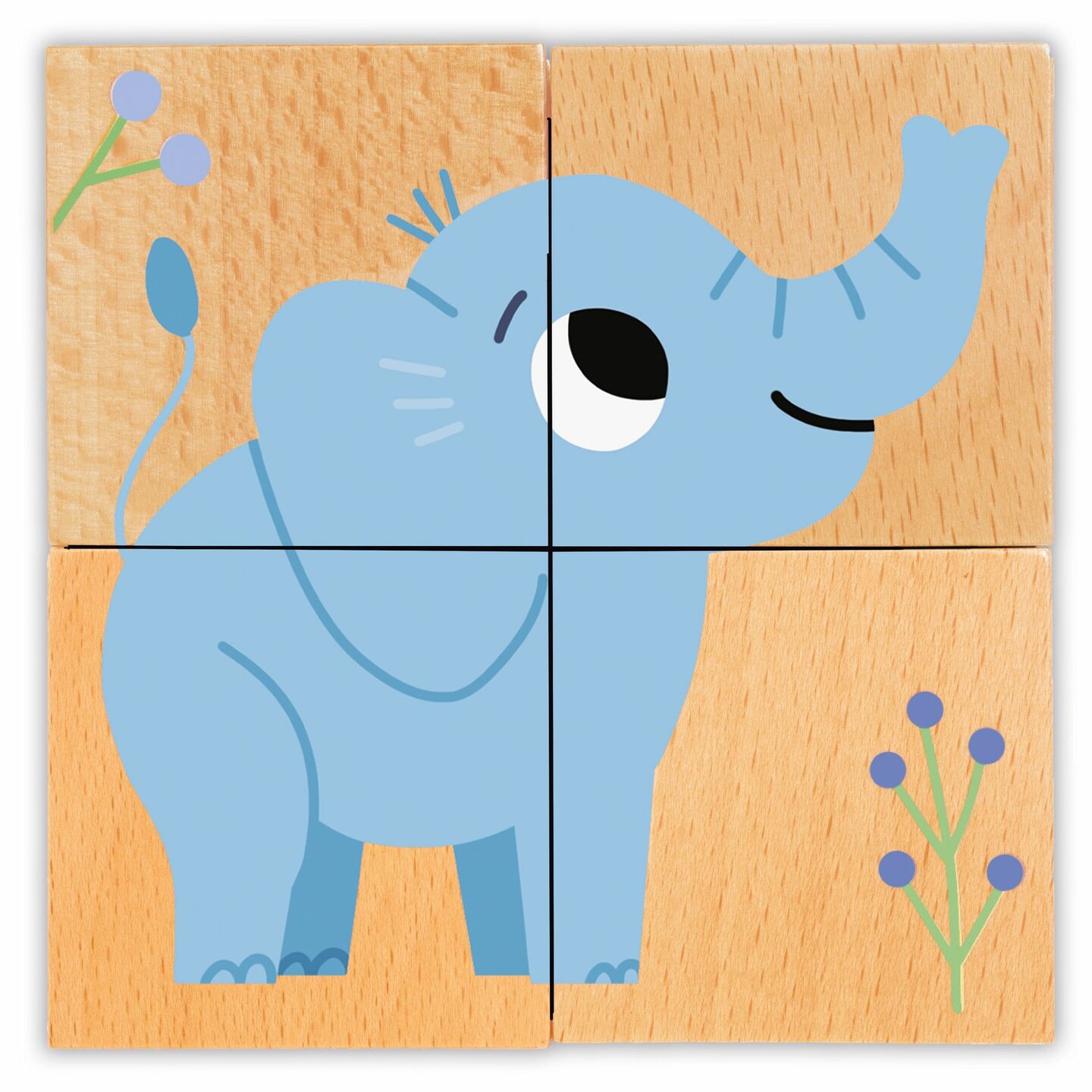 Djeco Houten Blokpuzzel Wild & Co | Speel je Wijs