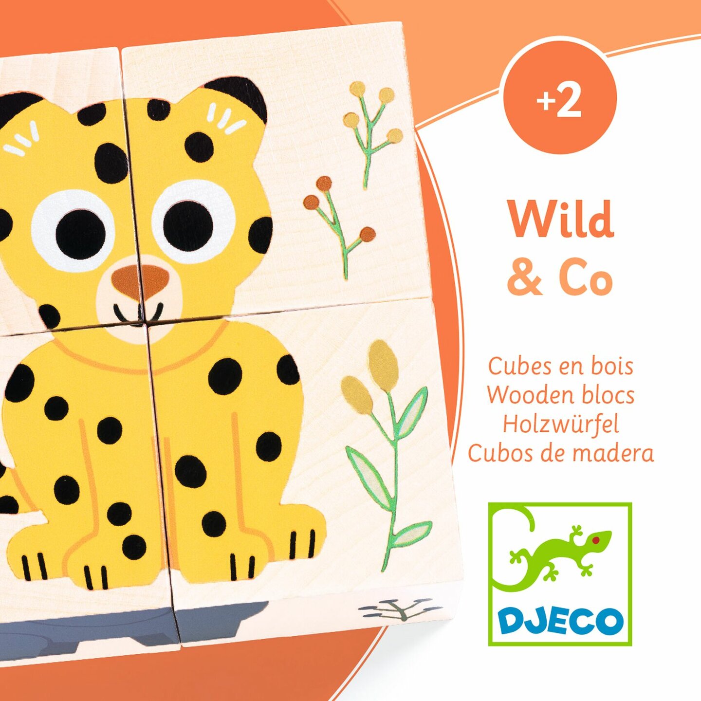 Djeco Houten Blokpuzzel Wild & Co | Speel je Wijs