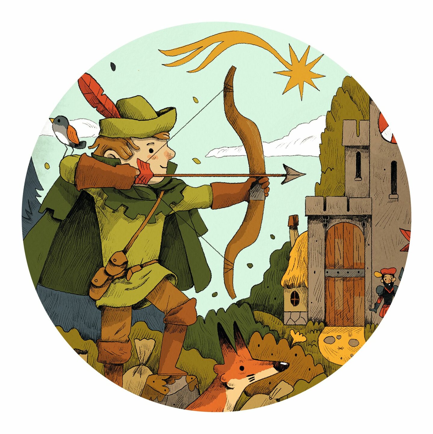 Djeco Silhouet Puzzel - Robin Hood 4+ | Speel je Wijs