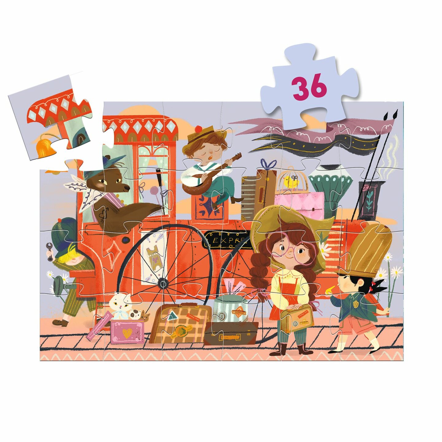 Djeco Silhouet Puzzel - Mia's Reis 4+ | Speel je Wijs