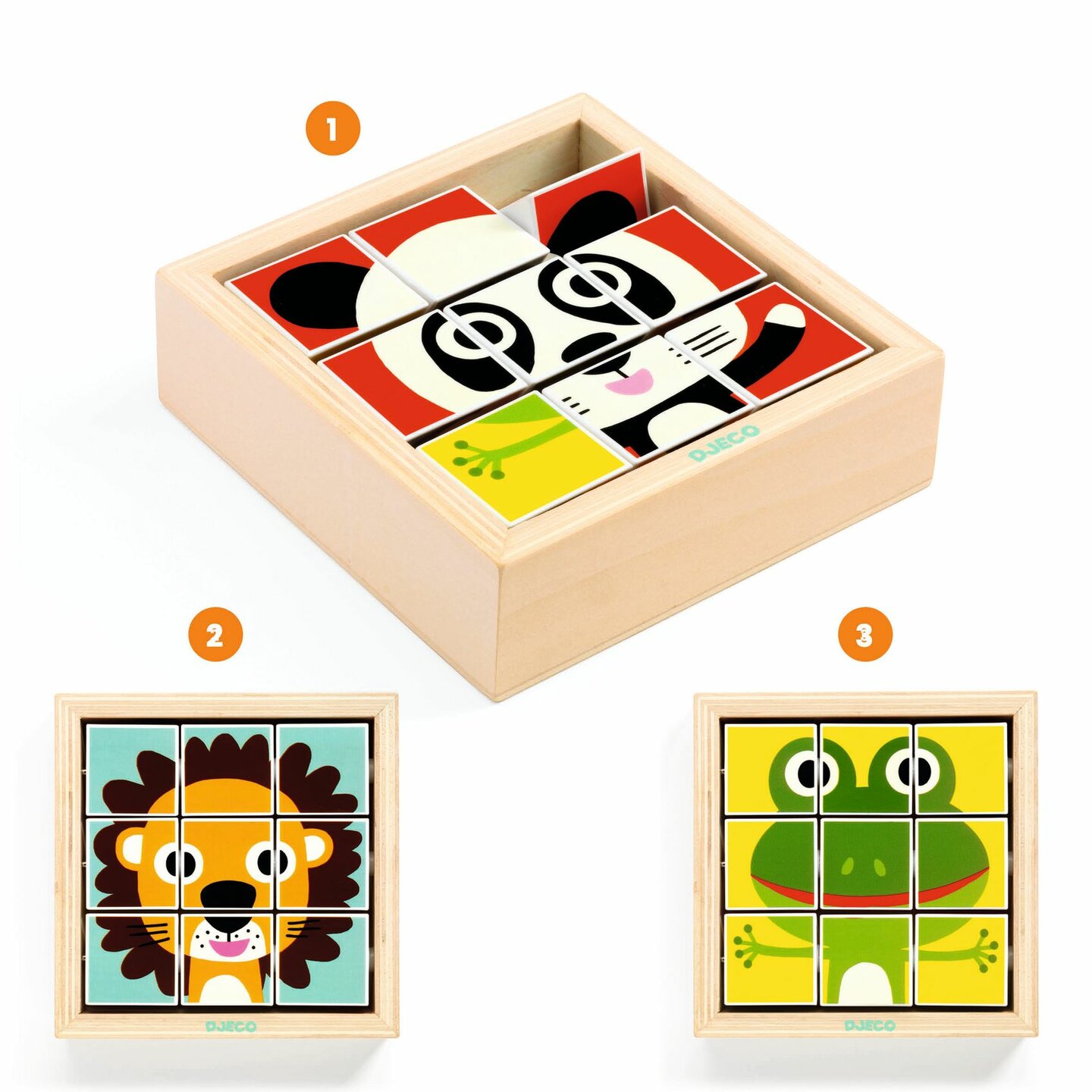 Djeco Houten Blokpuzzel Tournanimo | Speel je Wijs