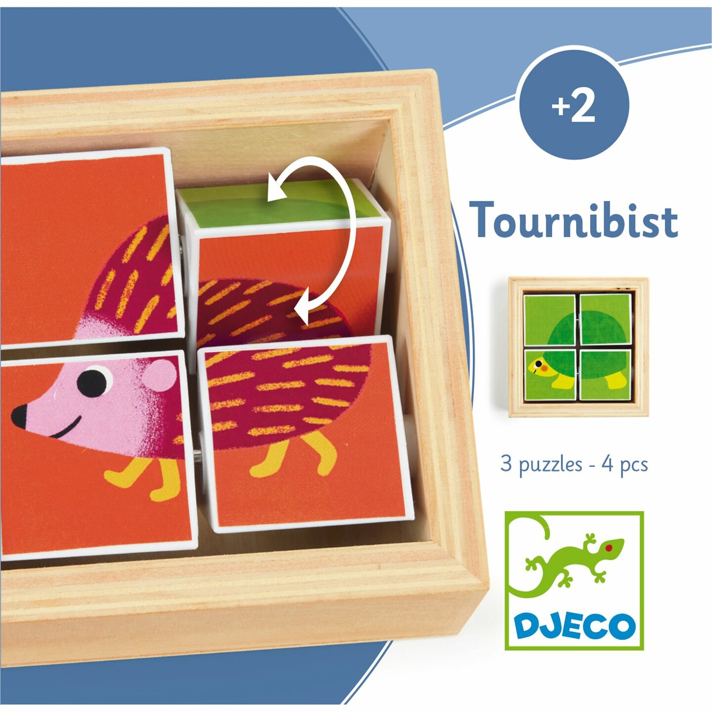 Djeco Houten Blokpuzzel Tournibist | Speel je Wijs