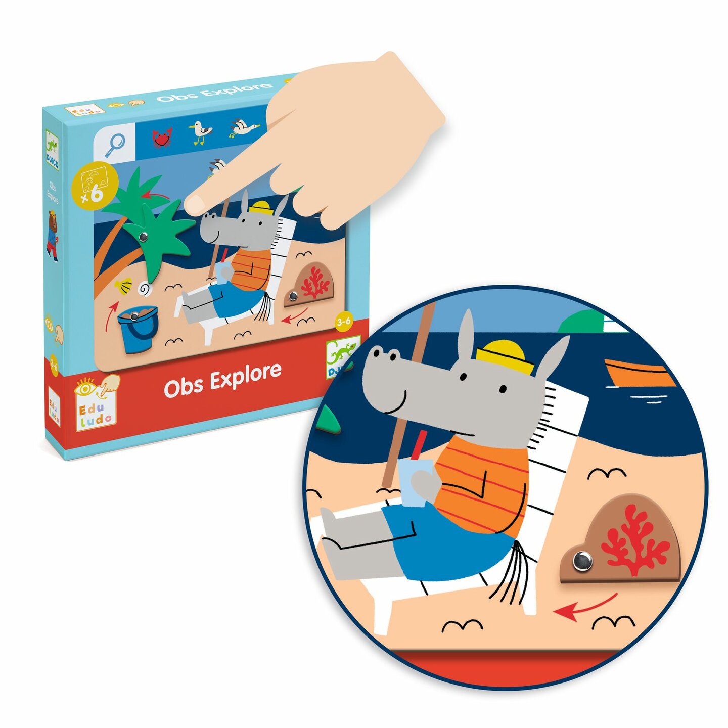 Djeco Eduludo Ontdekspel - Verkennen 3-6 jaar | Speel je Wijs