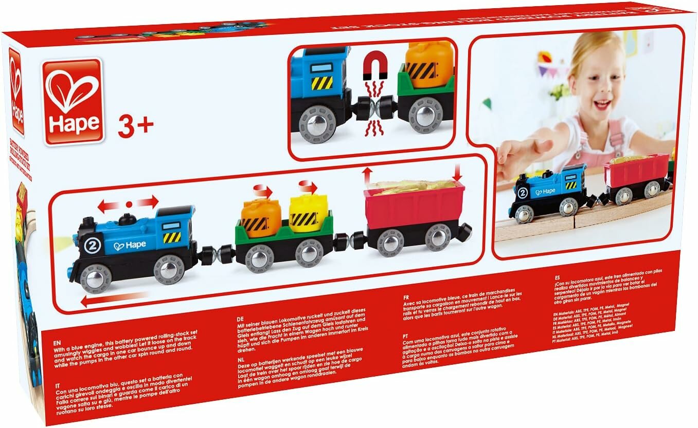 Hape-Goederentrein op batterij | Speel je Wijs