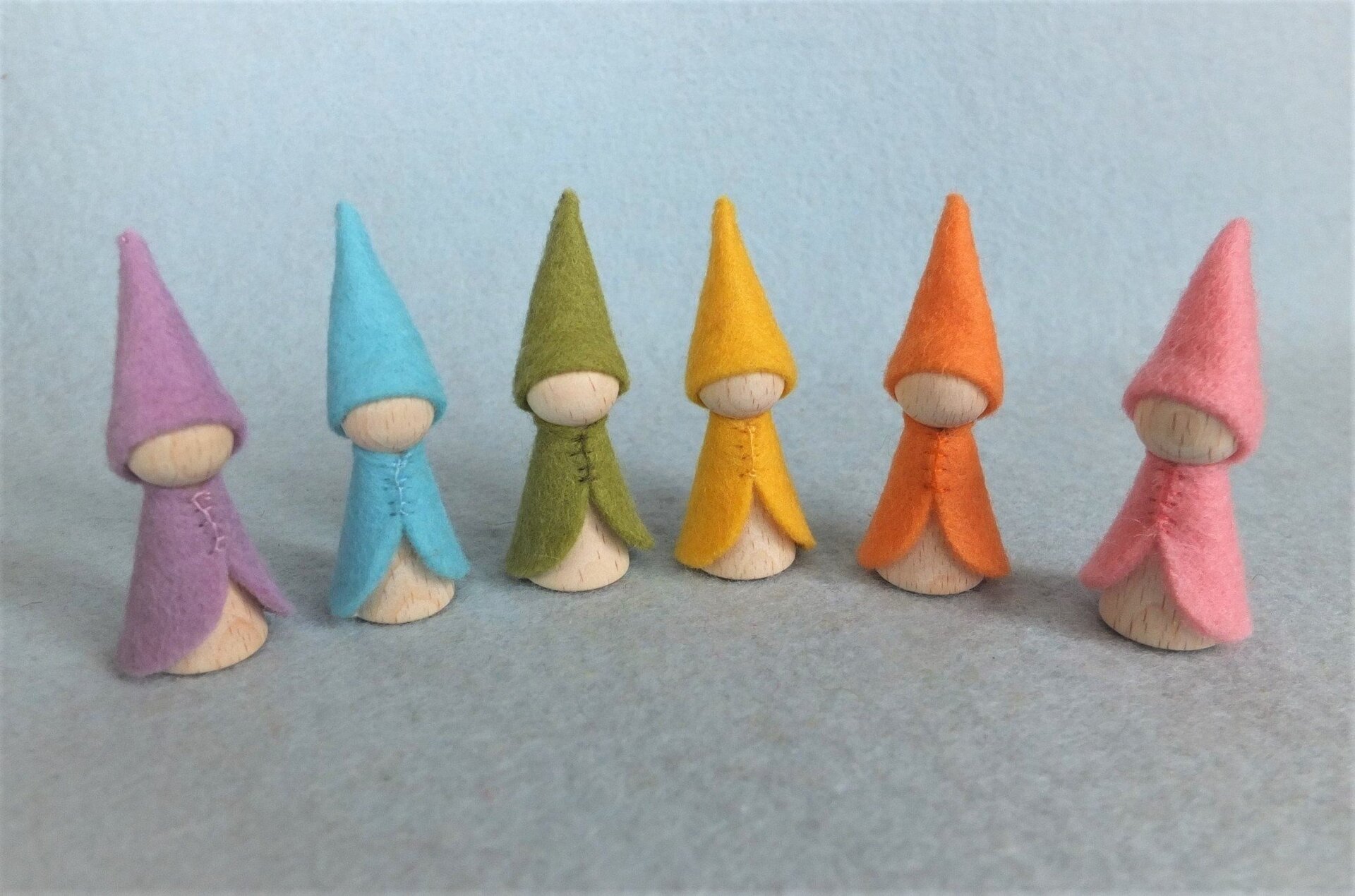 Atelier Pippilotta - Zes Regenboog Kabouters - Pastel | Speel je Wijs