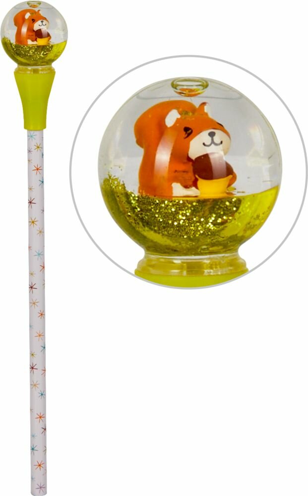 Spiegelburg - Potlood met schudbol - winterdieren in het kerstbos | Speel je Wijs