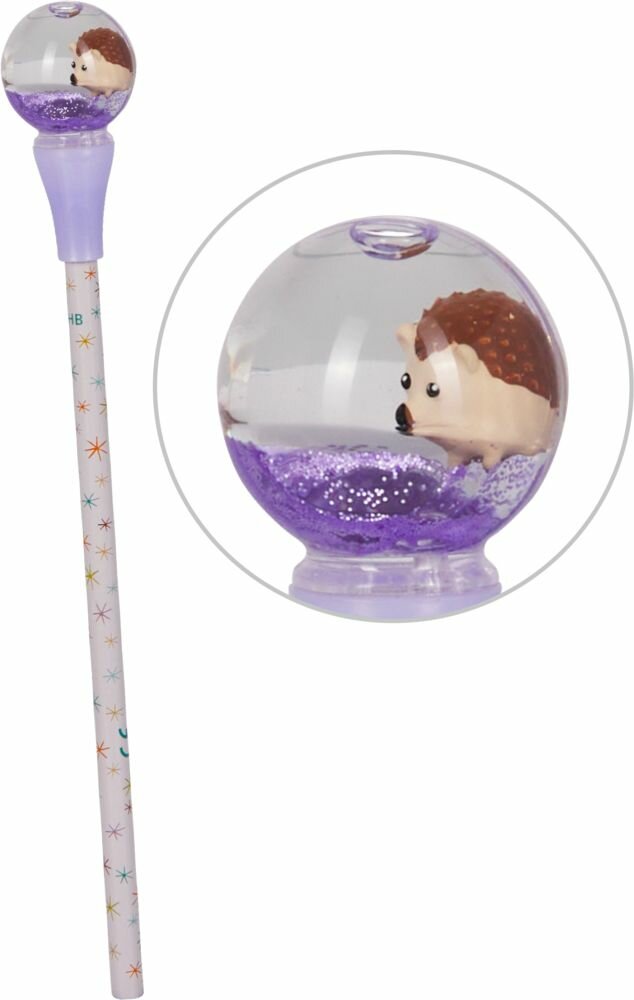 Spiegelburg - Potlood met schudbol - winterdieren in het kerstbos | Speel je Wijs