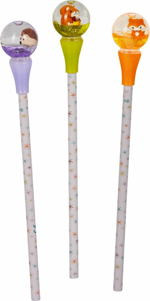 Spiegelburg - Potlood met schudbol - winterdieren in het kerstbos | Speel je Wijs