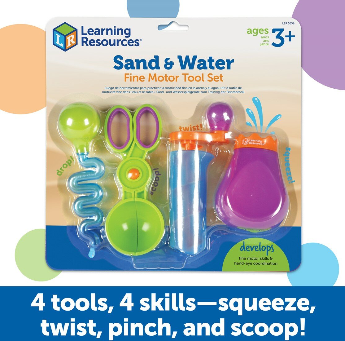 Learning Resources - Sand & Water Fine Motor Tool Set™  | Speel je Wijs