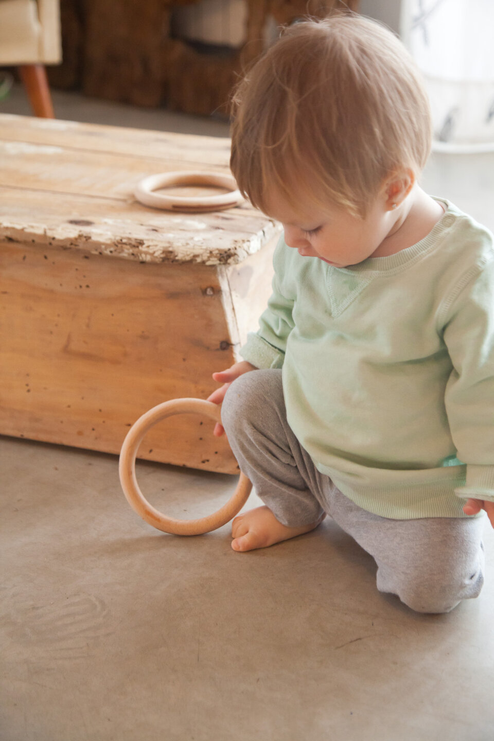 Grapat grote houten Ring - PER STUK | Speel je Wijs