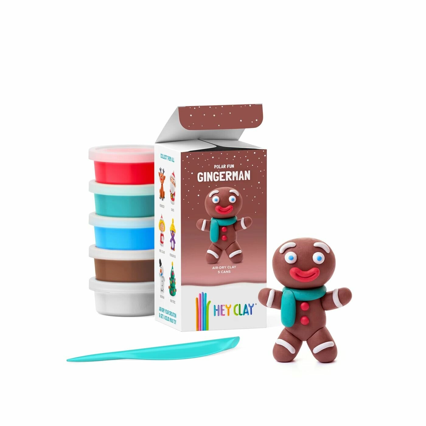 Hey Clay Boetseerklei  Ginger man - 5 bakjes | Speel je Wijs