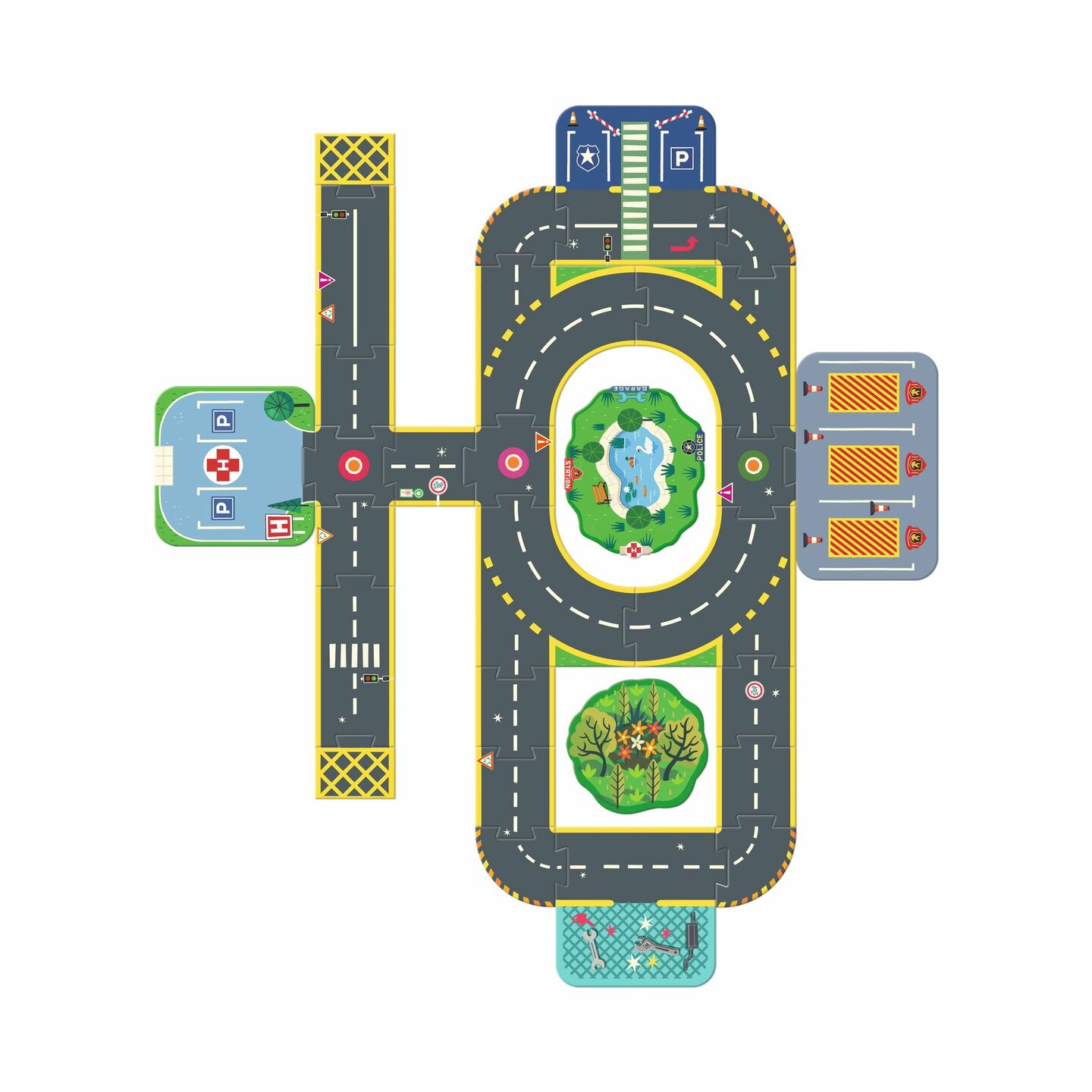 Djeco Puzzl&#039;Up &#039;City Giant&#039; vloerpuzzel - Crazy Motors| Speel je Wijs