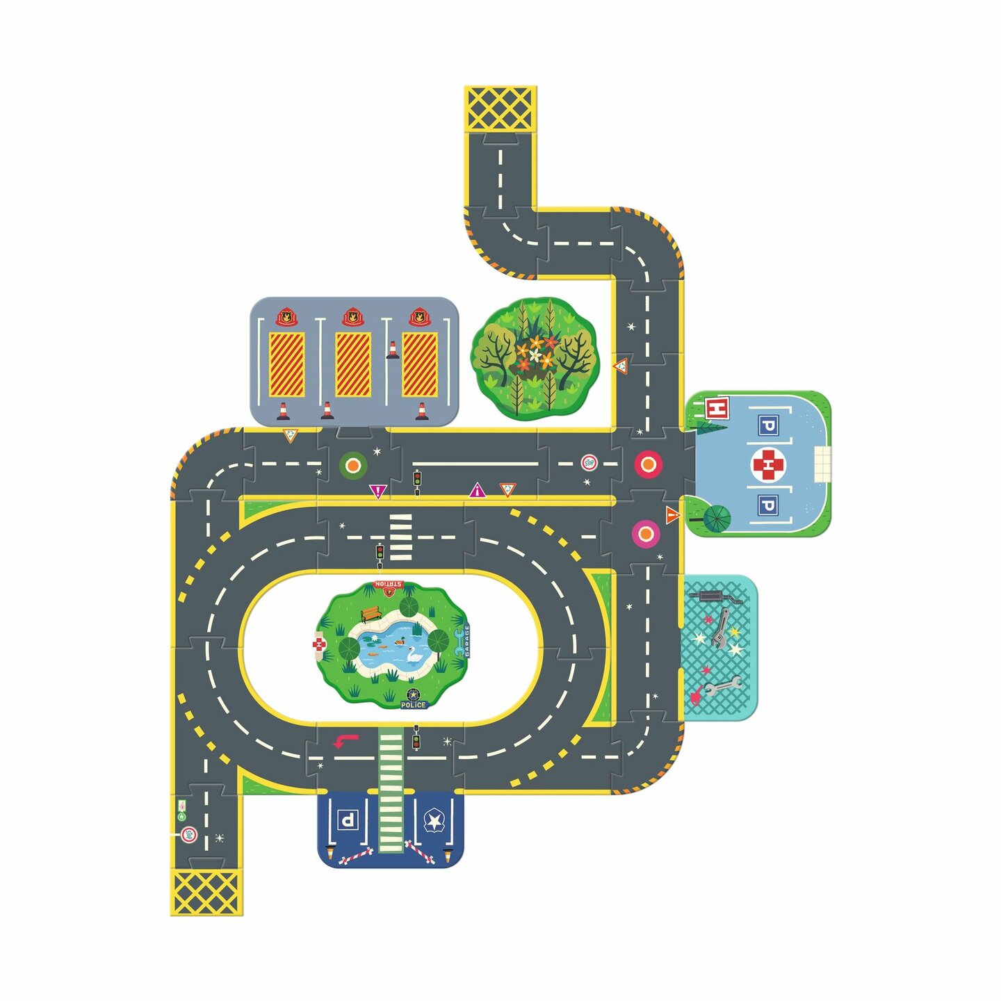 Djeco Puzzl&#039;Up &#039;City Giant&#039; vloerpuzzel - Crazy Motors| Speel je Wijs