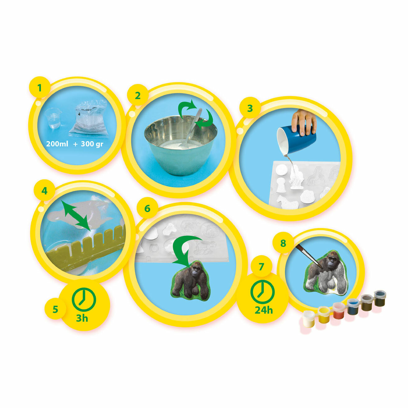 SES Gips Gieten en schilderen Dieren - Speel je Wijs