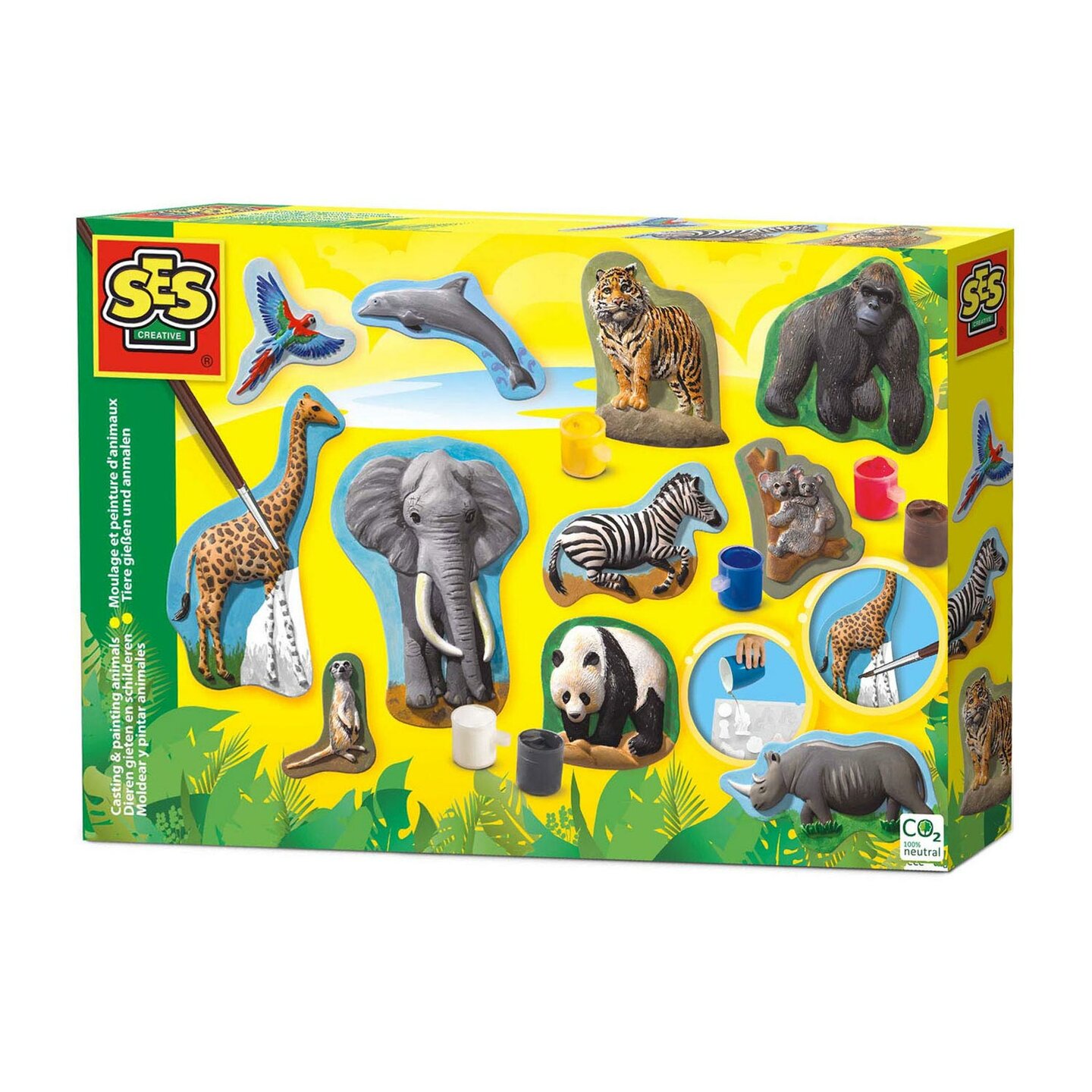 SES Gips Gieten en schilderen Dieren - Speel je Wijs