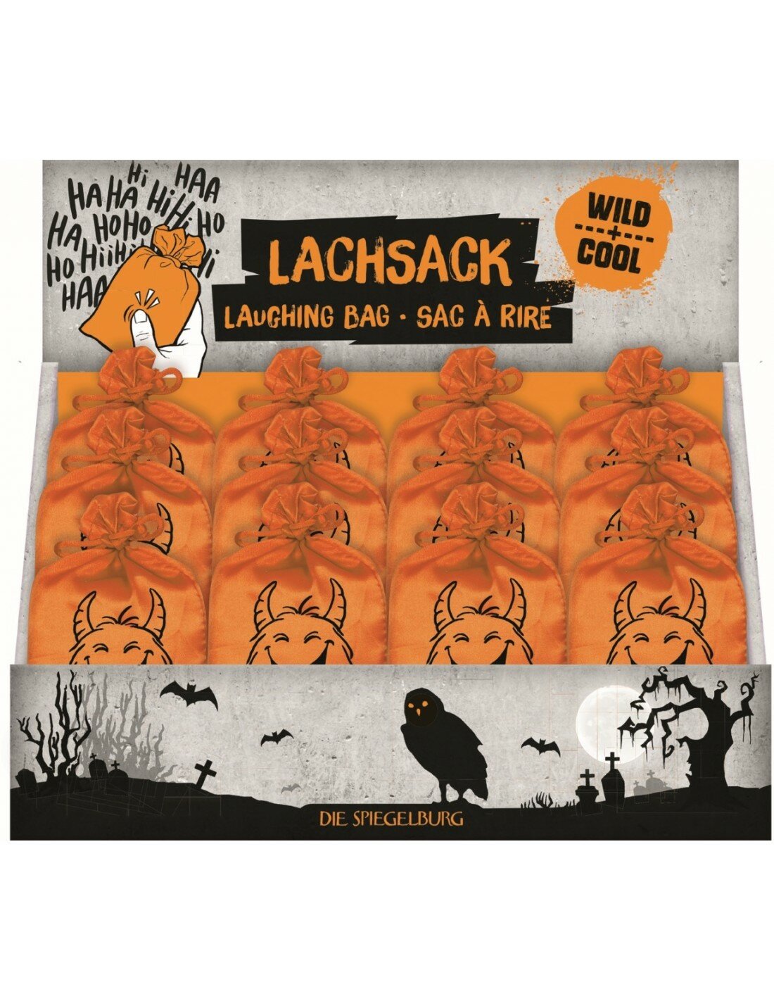 Die Spiegelburg Lachzak &ndash; Grappige en Griezelige Lachknuffel met Geluid | Speel je Wijs