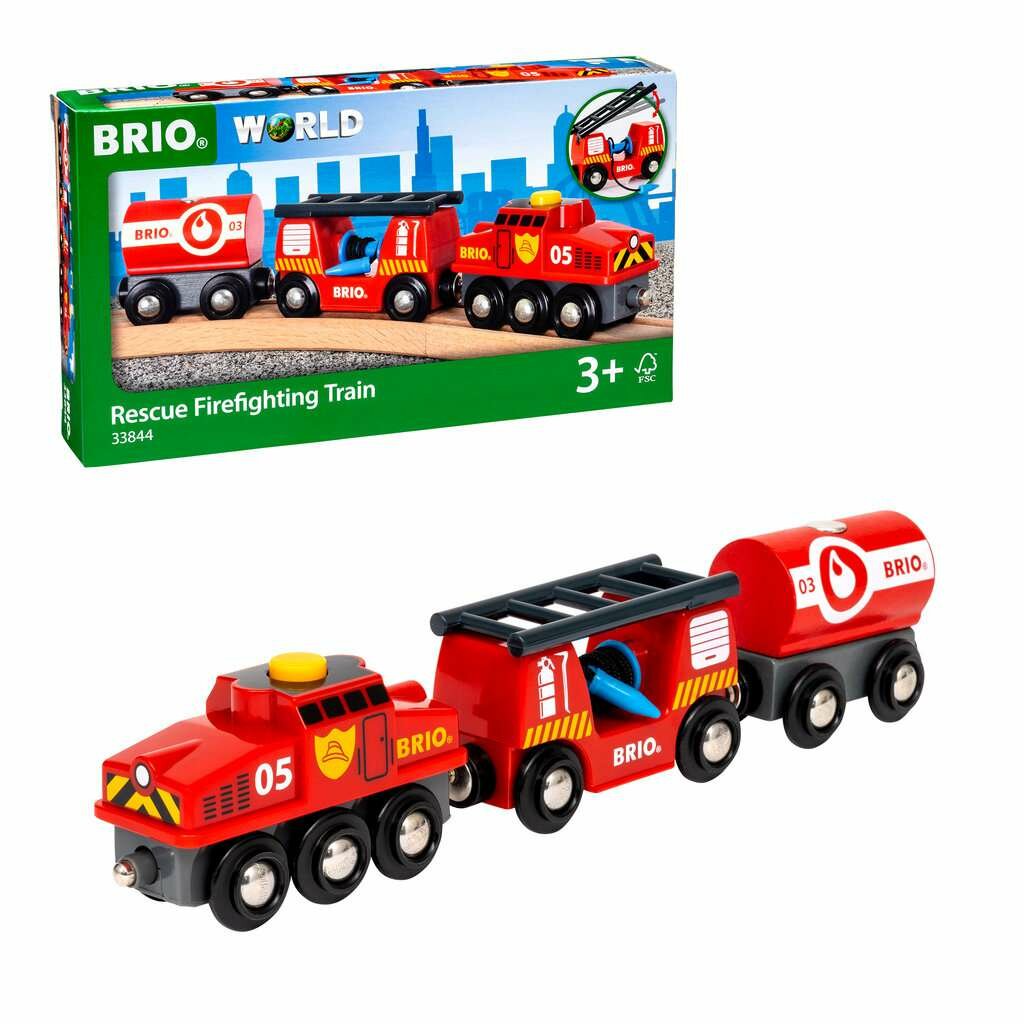 Brio Brandweer Trein &ndash; BRIO World Speelset | Speel je Wijs