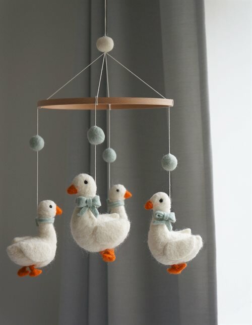 Gamcha Muziekmobiel / Boxmobiel - Ganzen 100% wolvilt | Speel je Wijs