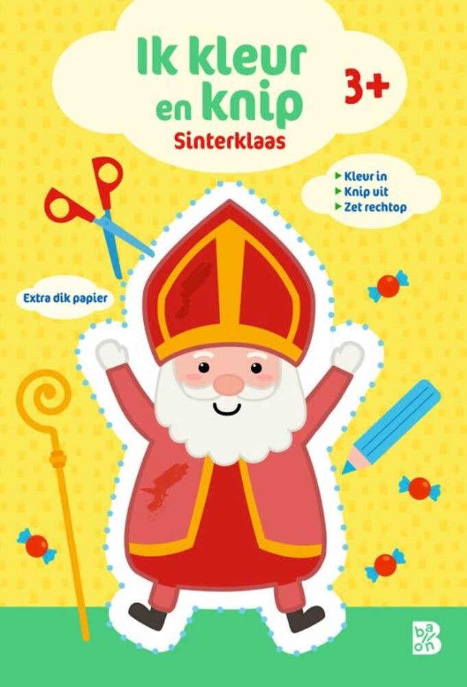 Ik Kleur en knip Sinterklaas | Speel je Wijs