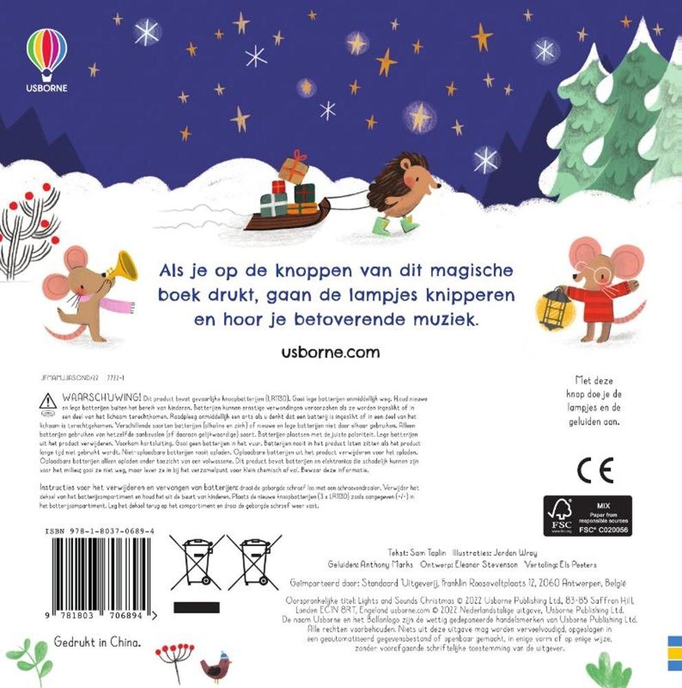 Usborne - Lichtjes en geluiden Kerstmis  | Speel je Wijs