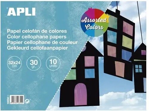 Apli Cellofaanpapier Blok - 10 vel - 21x24cm | Speel je Wijs