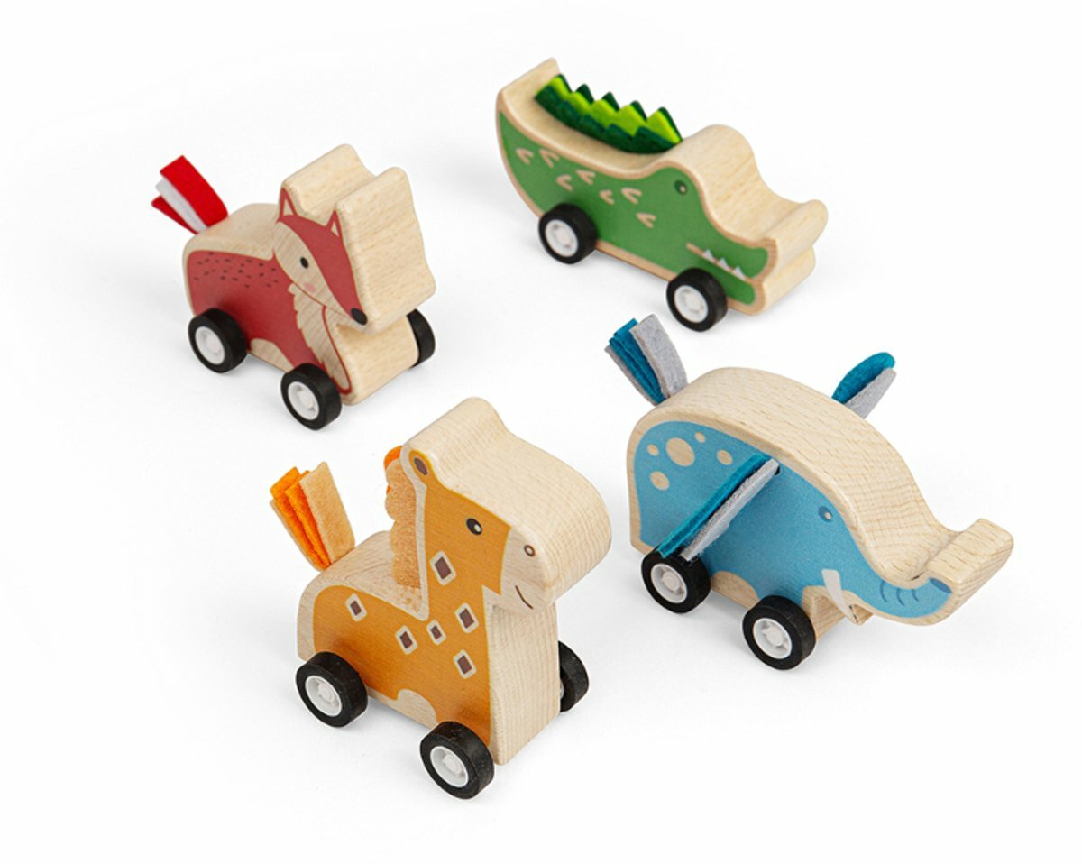 Bigjigs Animal Pull Backs (vier soorten) | Speel je Wijs