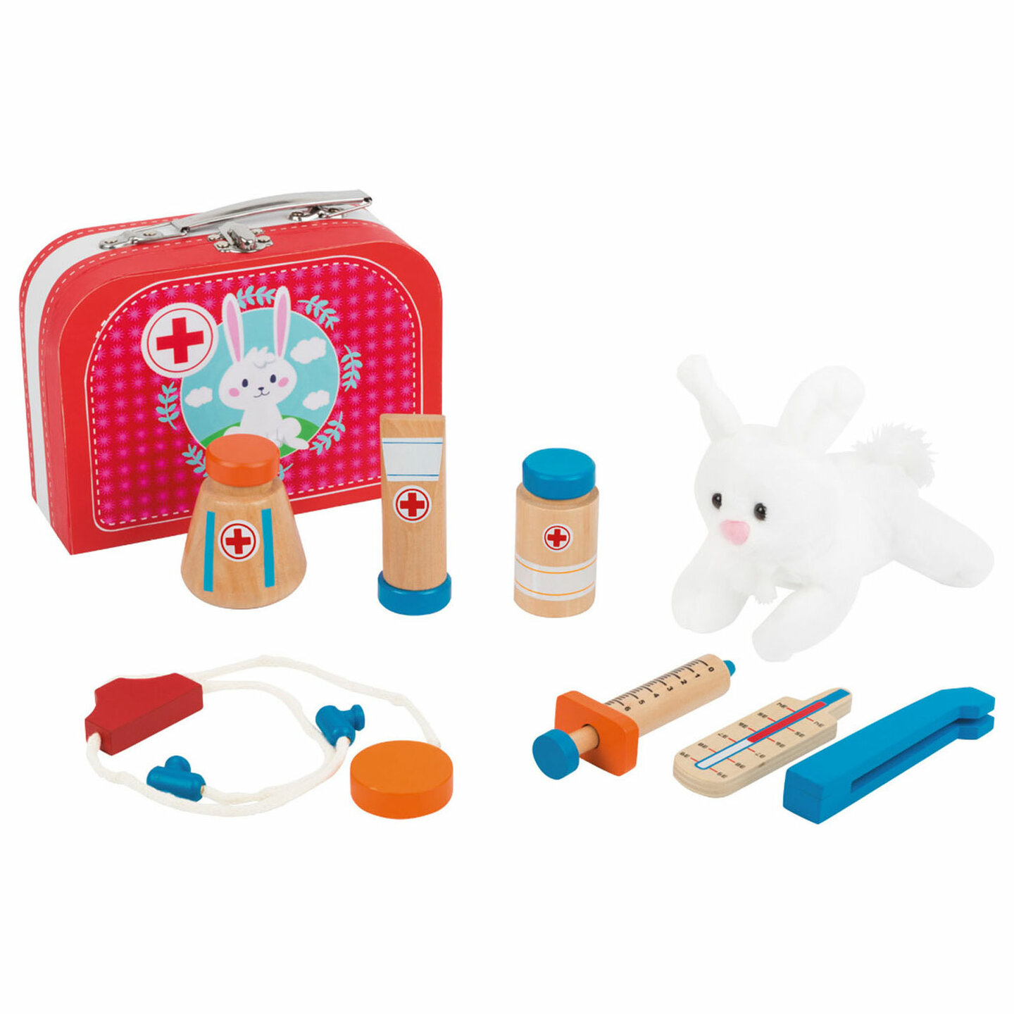 Small Foot - Houten Dierenarts Set in Koffer, 9dlg. | Speel je Wijs