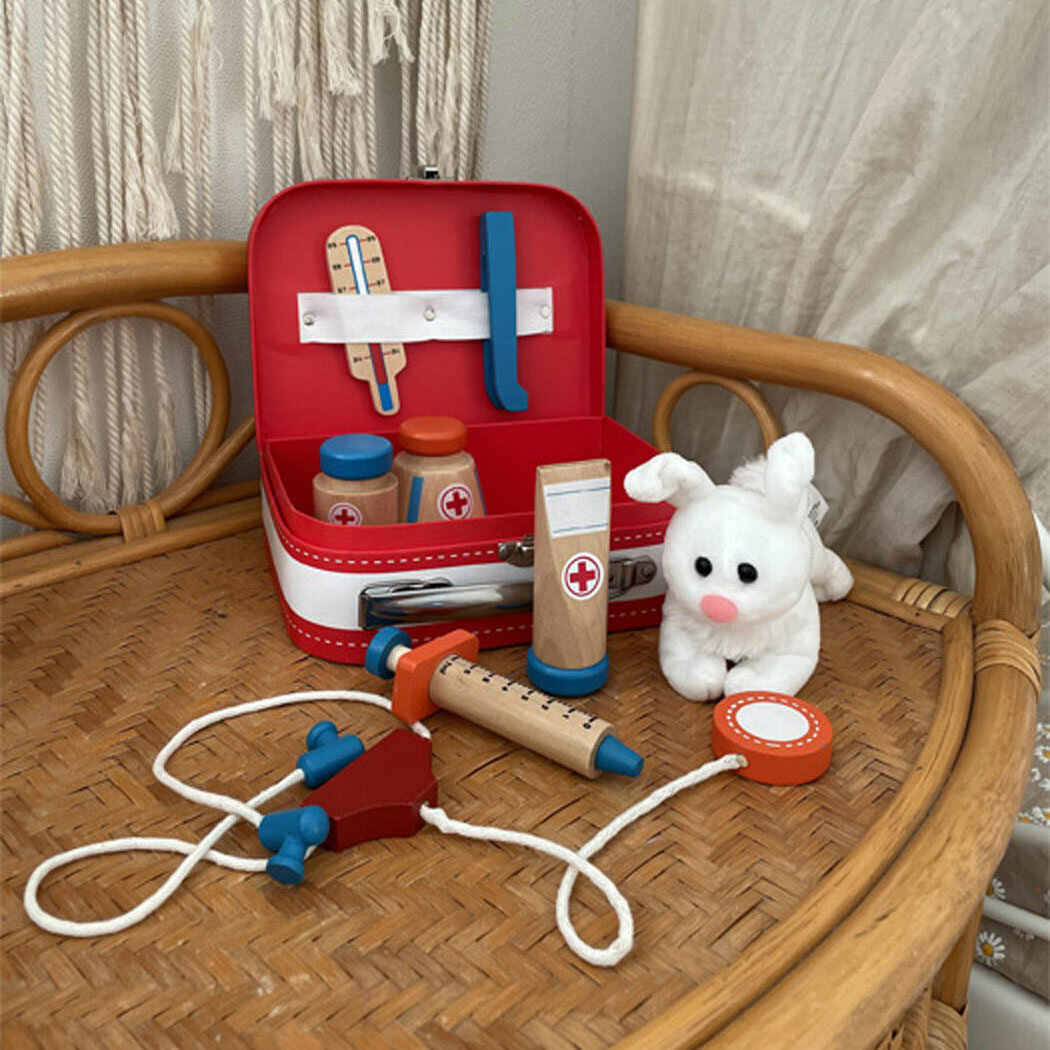 Small Foot - Houten Dierenarts Set in Koffer, 9dlg. | Speel je Wijs