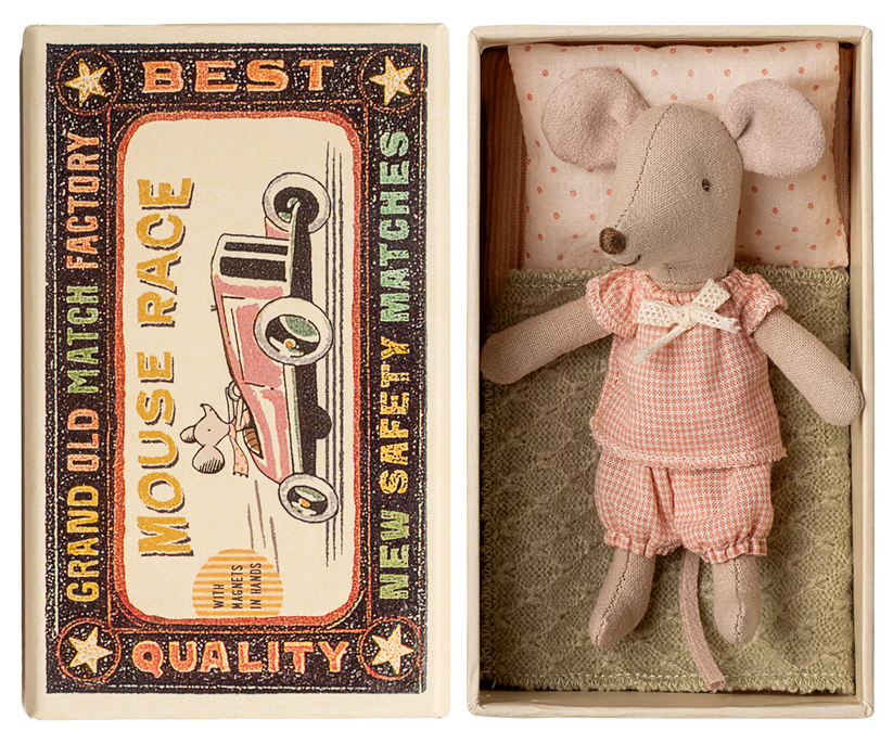 Maileg Muis Kleine Zus in Luciferdoos - Little sister in Matchbox| Speel je Wijs