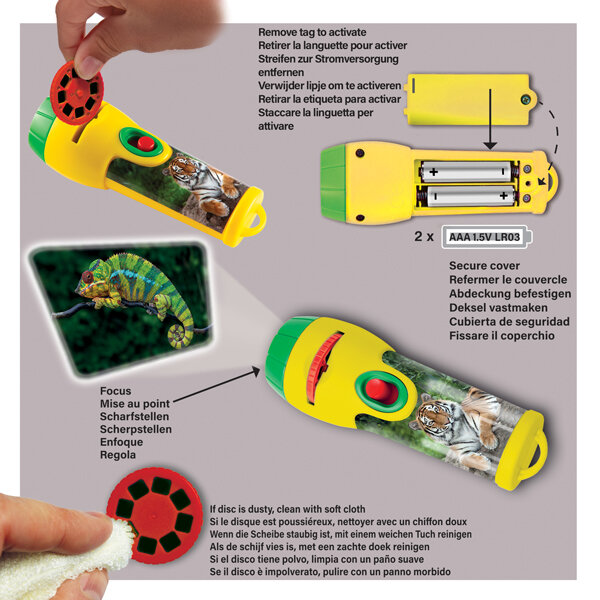Projector Zaklamp Wilde Dieren &ndash; Leerzaam &amp; Magisch Speelgoed | Speel je Wijs
