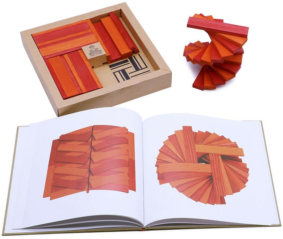 Kapla Set - 40 Plankjes Rood - Oranje &amp; Instructieboek | Speel je Wijs