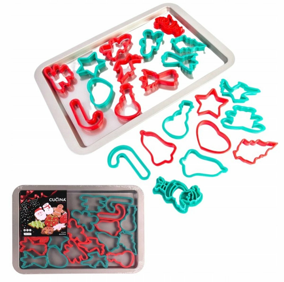 Uitsteekvormen met Bakplaat Kerst, 22st. | Speel je Wijs