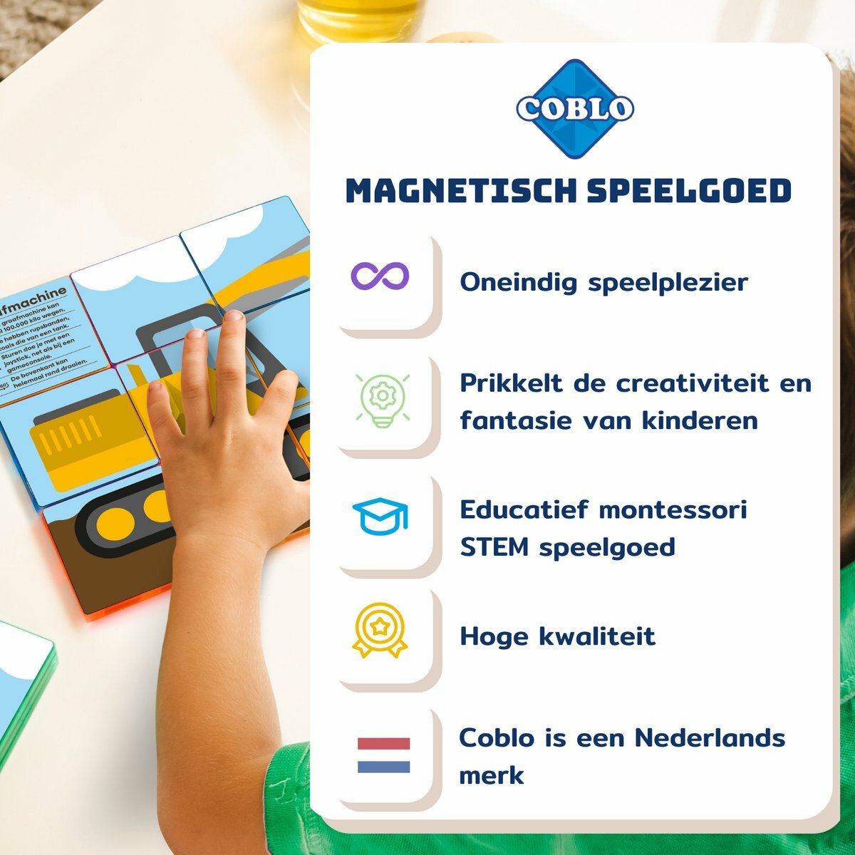 Coblo Magneet Toppers Transport 60 stuks| Speel je Wijs