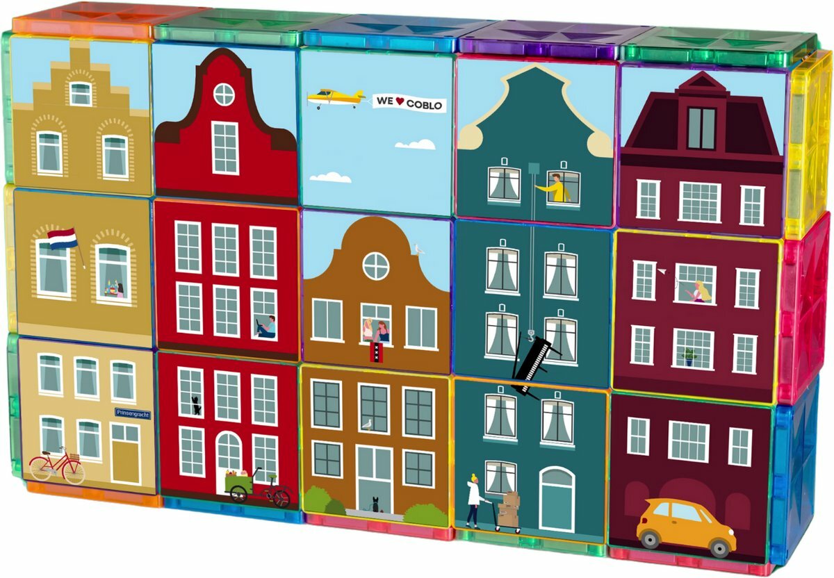 Coblo Magneet Toppers Little Amsterdam 60 stuks| Speel je Wijs